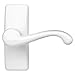 Ideal Security Door Lever with Deadbolt Lock for Storm and Screen Doors, White (2-Piece Set)