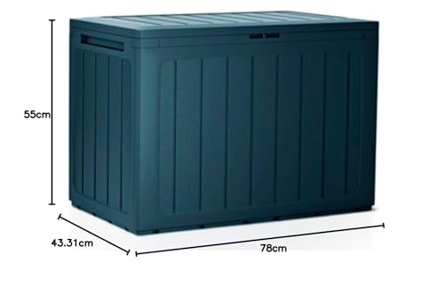 Prosperplast Boardebox 190 Litre Plastic Garden Box in Anthracite 78 x 43.2 x 55 cm 190 L