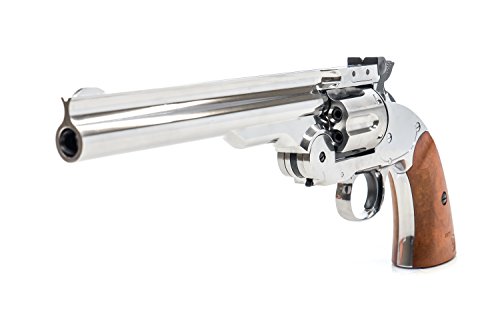 Bear River Schofield No. 3 Revolver - .177 Full Metal Airgun Pistol - CO2 BB Gun Shoot BB or Pellet Ammo Nickel Finish - Thumbnail 7