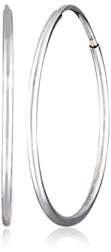 Klassics Collection 10k Gold Endless Hoop Earrings, (0.55" Diameter)