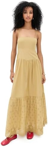 playa lucila halter dress Playa Lucila Dress Women's S Halter Lime Green Midi Tiered Vibrant Neon  Tropical