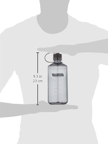 Nalgene Tritan Narrow Mouth BPA-Free Water Bottle, Gray, 32 oz