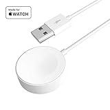 Compatible with Apple Watch Series 1/2/3/4-Magnetic Charging USB Cable Portable Watch Charger 3.3 FT- White