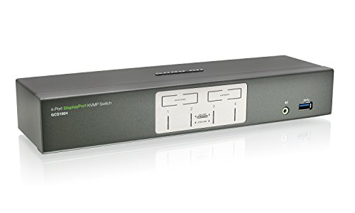 IOGEAR 4-Port 4K UHD DisplayPort KVMP Switch with USB 3.0 Hub (TAA Compliant)