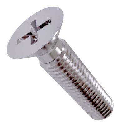 M5x40 Countersunk Machine Screws, Phillips Bolts, Cross Recessed Flat Head Fastener, fully Threaded 5mm Zinc Plated Screw Suitable for Metal, Construction, Installation, DIY (Pack of 50)