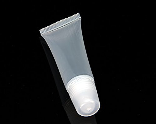 Ewandastore 50PCS 8ml Empty Tubes Lip Gloss Balm Clear Cosmetic Mini Containers