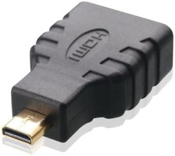 SYIN Micro HDMI D Type Male to HDMI Female Adapter Convertor Connector - Golden Plate