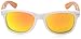 NCAA Tennessee Volunteers TENN-2 White Front Temple, Orange Lens Sunglasses, One Size, White