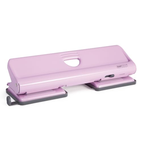 Rapesco 1347 720 4-Fach-Metalllocher, 22 Blatt Stanzkapazitaet, Rosa