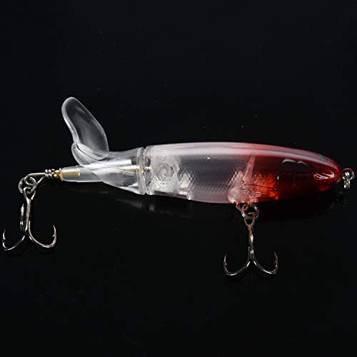Yaootely 8 Pièces Séries10cm 13g Popper Flottant Leurre De Pêche Artificiel Appat Dur Queue Tournante De Wobbler…