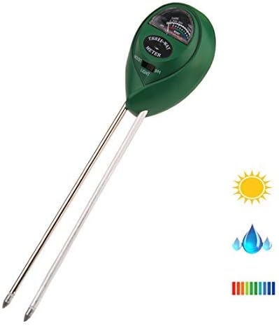 Kihappy Soil pH Meter, 3 in 1 Soil Test Kit Moisture, Light & pH Garden, Farm, Lawn, Plants, Herbs Indoor & Outdoor Plants