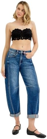 cigarette jeans amazon Kancan - High-Rise Straight Cigarette Jeans - (28