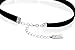 Arthlin White Glass Imitation Pearl Pendant on Black Velvet Choker Necklace for Women, Made in USA