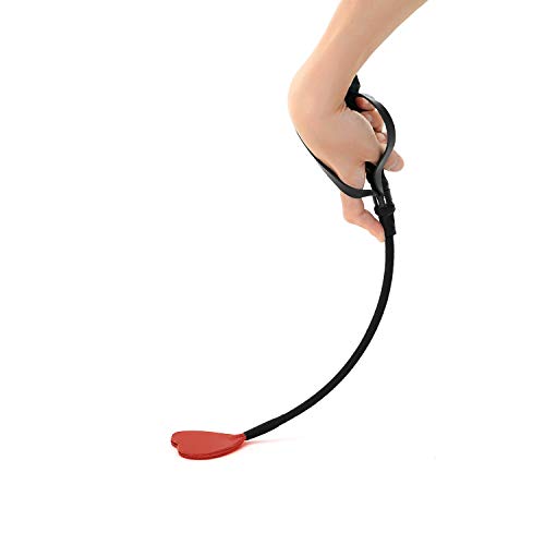 SCARLET KITTEN Riding Crop Horse Whip Spanking with Leather Slapper Heart Shape Jump Bat (Red)