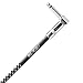 Mophead 15-Foot Guitar Instrument Cable - 1/4 Inch TS to 1/4 Inch TS Right Angle Pro Grade Double Insulated Tweed Braided for Electric Guitar, Bass, Amp, Keyboard (Black and White)