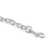 DERENHER 2.5 Feet Real Leather Handle Chain Leash for Neck Collar Choker (Black)