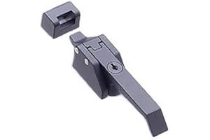 Southco A7-10-302-20 Compression Latch, Lever Type, Key Locking, 10-32 tapped mounting Holes, Zinc Alloy, Powder Coat, Black