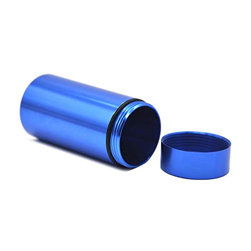 Stash Jar - Airtight Water Proof/ Smell Proof Aluminum Herb Container Bottle (BLUE) - //coolthings.us