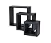 kieragrace KG Cubbi Floating Wall Shelves - Black, Set of 3