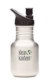 Klean Kanteen 12 oz Stainless Steel Water Bottle with Sport Cap 2.0 - Brushed Stainless