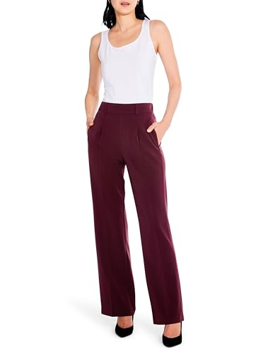 NIC+Zoe 31" The Avenue Wide Leg Pleated Pant, Redwood, 2