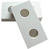 Ihomeu 100pcs 2x2 Cardboard Coin Holders Quarters Coin Flips