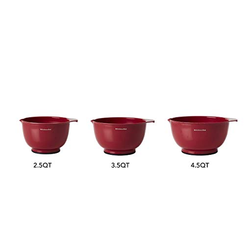 KitchenAid Classic Mixing Bowls, Set of 3, Empire Red, 2 quarts
