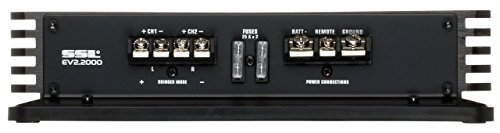 Sound Storm EV2.2000 Evolution 2000 Watt, 2 Channel, 2 to 8 Ohm Stable Class A/B, Full Range, Bridgeable, MOSFET Car Amplifier with Remote Subwoofer Control
