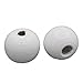 Housweety 200PCs Wood Spacer Beads Round Ball White 10mm Dia.