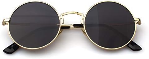 Retro Round Sunglasses Metal Frame Thin Lightweight Circle Lens for men and women JS026