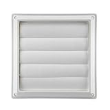 Lambro Industries, Inc.-8" White Plastic Louver Vent (Price Per Piece). Item #363W, outside dimensions are 10.875" x 10.875".