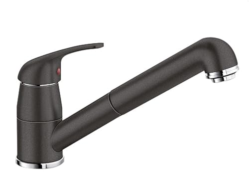 BLANCO DARAS-S – High-Pressure Kitchen Tap – Compact Entry-Level Model in Classic Design with Pull-out Spray – Anthracite – 517732
