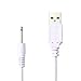 Replacement DC 2.5mm Charging Cord USB Adapter Fast Charging Cable - (White 2 Pack)