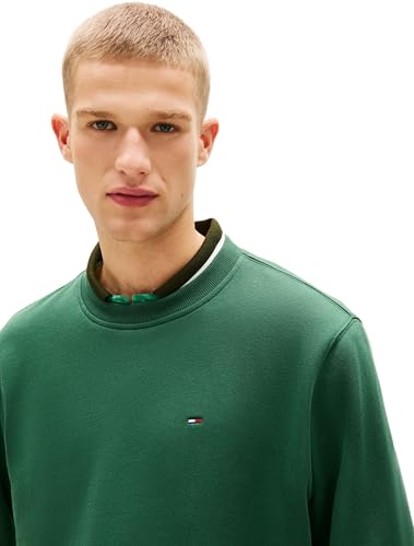 TJM Reg S Flag Crew Dm0Dm20741 Pull en Molleton pour Homme, Vert (pin ombré), M