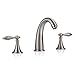 FREUER Sorgente Collection: Classic Widespread Bathroom Sink Faucet, Brushed Nickel