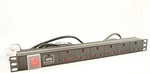 ALLRACK 6 Way PDU UK 1U- Horizontally Mounted FOR 19" RACKS AND CABINETS