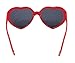 Fashion Large Women Lady Girl Oversized Heart Shaped Retro Sunglasses Cute Love Eyewear (red)