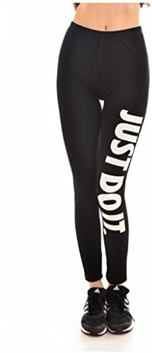 Ritu Creation Girl's JUST DO IT Printed Stretchable High Waist Compression Tummytuck Legging/Yoga Pant For Gym/ZUMBA/Yoga and Active Sports Fitness(Fits 28-34 Waist Size)