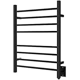HEATGENE Hot Towel Warmer for Bath Heated Drying Rack 8 Square Bar Matte Black