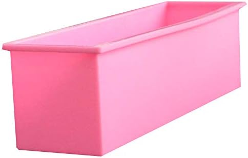 XiAnYeMa New 1.2L Rectangle Loaf Toast Bread Pastry Cake Soap Silicone Mold Pan Mould Tin