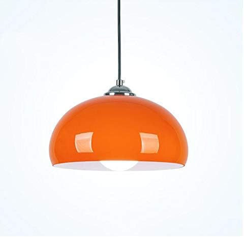 Retro Light Simplicity Orange Glass Pendant Lights Fixture Chandelier Classic Nostalgic Bedroom Living Room Dining Room Height-Adjustable E27 Edison Glass Ceiling Hanging Lamp