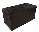 Dualplex Foldable Storage Ottoman Bench, Comfortable Seat 30