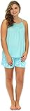 Pajama Heaven Women's Bamboo Jersey Tank Top with Adjustable Straps and Short Pajama PJ Set