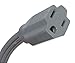 Heavy Duty Extension Cord Wire, (6 FT) Ideal for Air Conditioner and Major Appliance