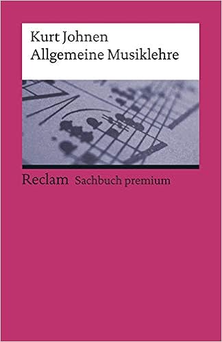 Allgemeine Musiklehre Reclams Universal Bibliothek Amazon De Johnen Kurt Bucher