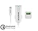 Quick Charge 2.0 Car Charger, Galaxy S7 6,Note 5 Car Charger, Shackle Ultra Fast Quick Charge 2.0 USB Car Charger for Samsung Galaxy S6/S5/S4/S3, Galaxy Tab, Note 4/3/2, Google Nexus 6 - White