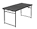Cosco Products Indoor Outdoor Adjustable Height Center Fold Tailgate Table with Carrying Handle, 4', Black