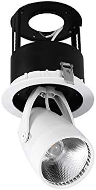 QTRT Stretch Light LED Spotlight Embedded Track Light COB Ceiling Bulls Eye 360 Degree Adjustment Angle Clothing Store Spotlight, 3000K/ 4000K/ 6000K (Color : Warm light-18w)