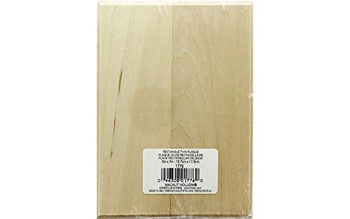 Basswood Rectangle Thin Plaque-5"X7"X.31" en promo sur Amazon
