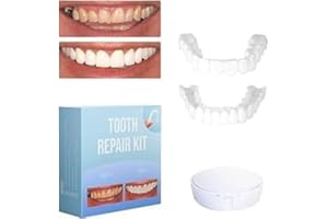 LORENZERIK Tooth Replacement Kit, Veneers for Temporary Repair, Complete Smile with Fake Teeth, Comfortable and Natural Veneers to Replace a Missing Tooth in Minutes